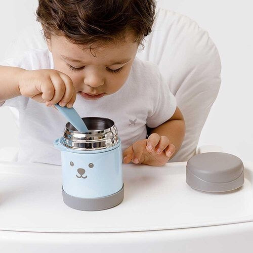 Pote Térmico Infantil Buba para Alimentação Papinha, Frutas De Inox Buba Alumínio Azul e Rosa