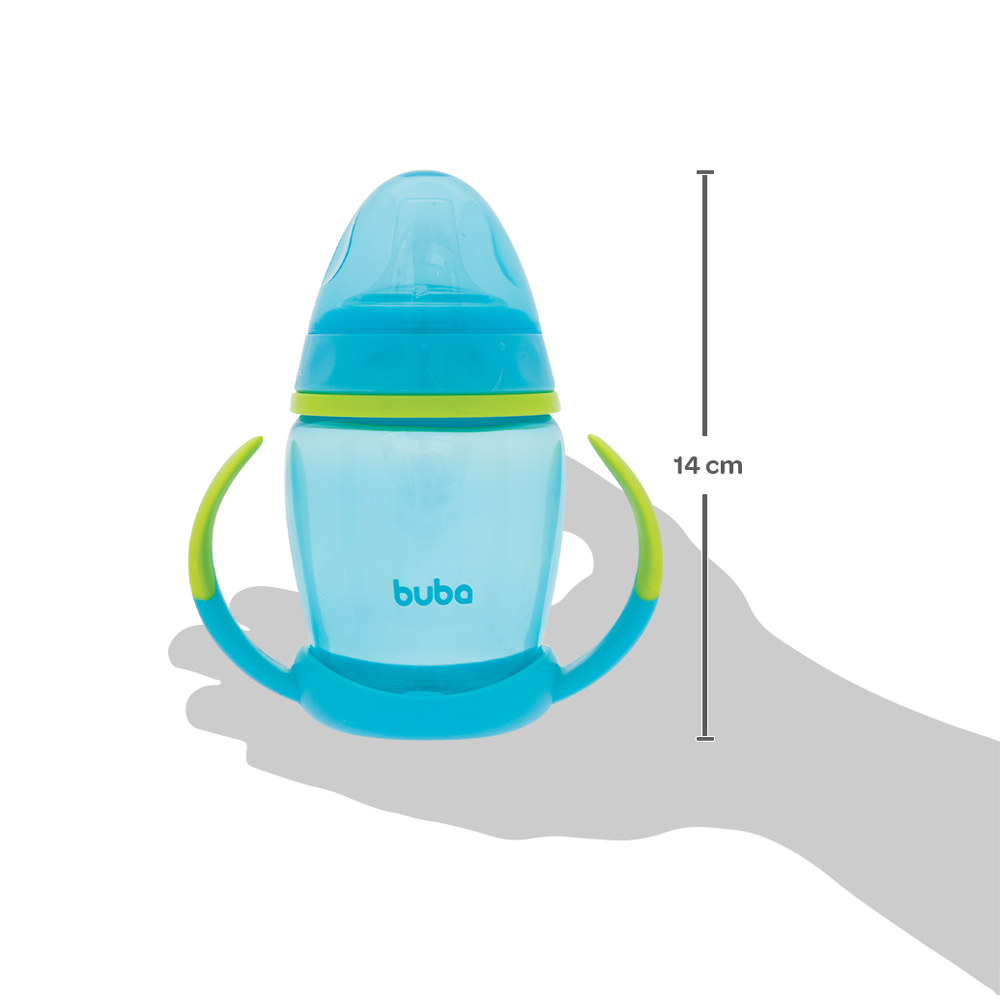 Copo Treinamento Bico de Silicone Buba Azul