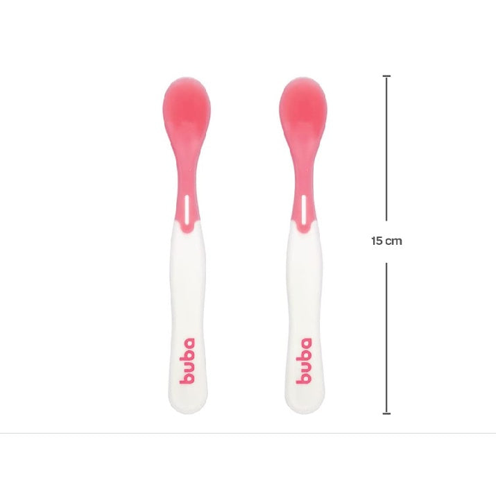 Kit Refeição/Introdução Alimentar bebê Buba (prato divisória, babador pega migalhas Gumy, 2 colheres termossensíveis, co