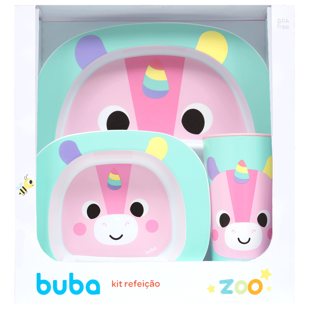 Kit Refeição Unicórnio Buba Zoo
