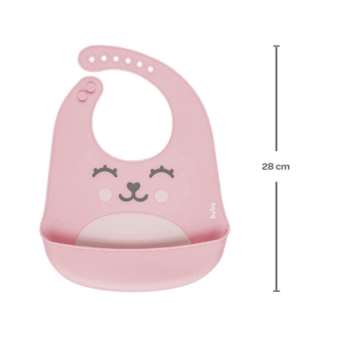 Kit Refeição/Introdução Alimentar bebê Buba (prato divisória, babador pega migalhas Gumy, 2 colheres termossensíveis, co