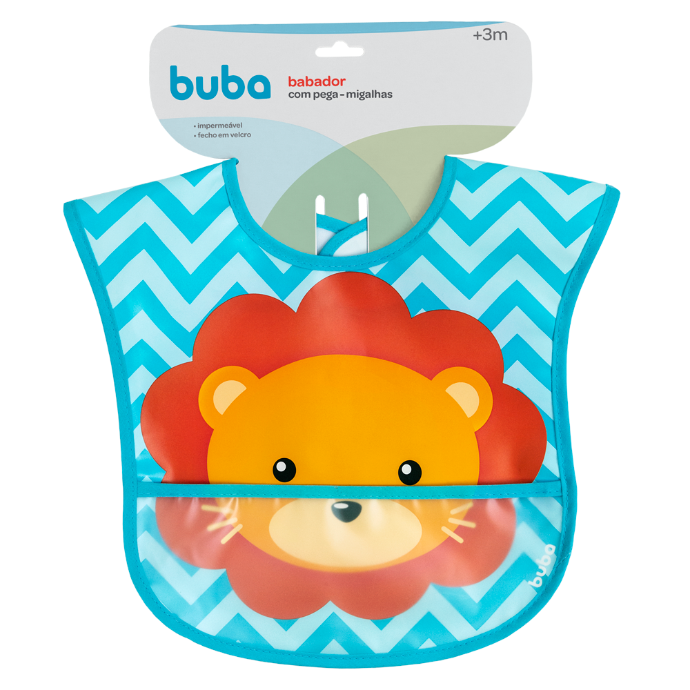 Babador Impermeável Animal Fun Leão Buba