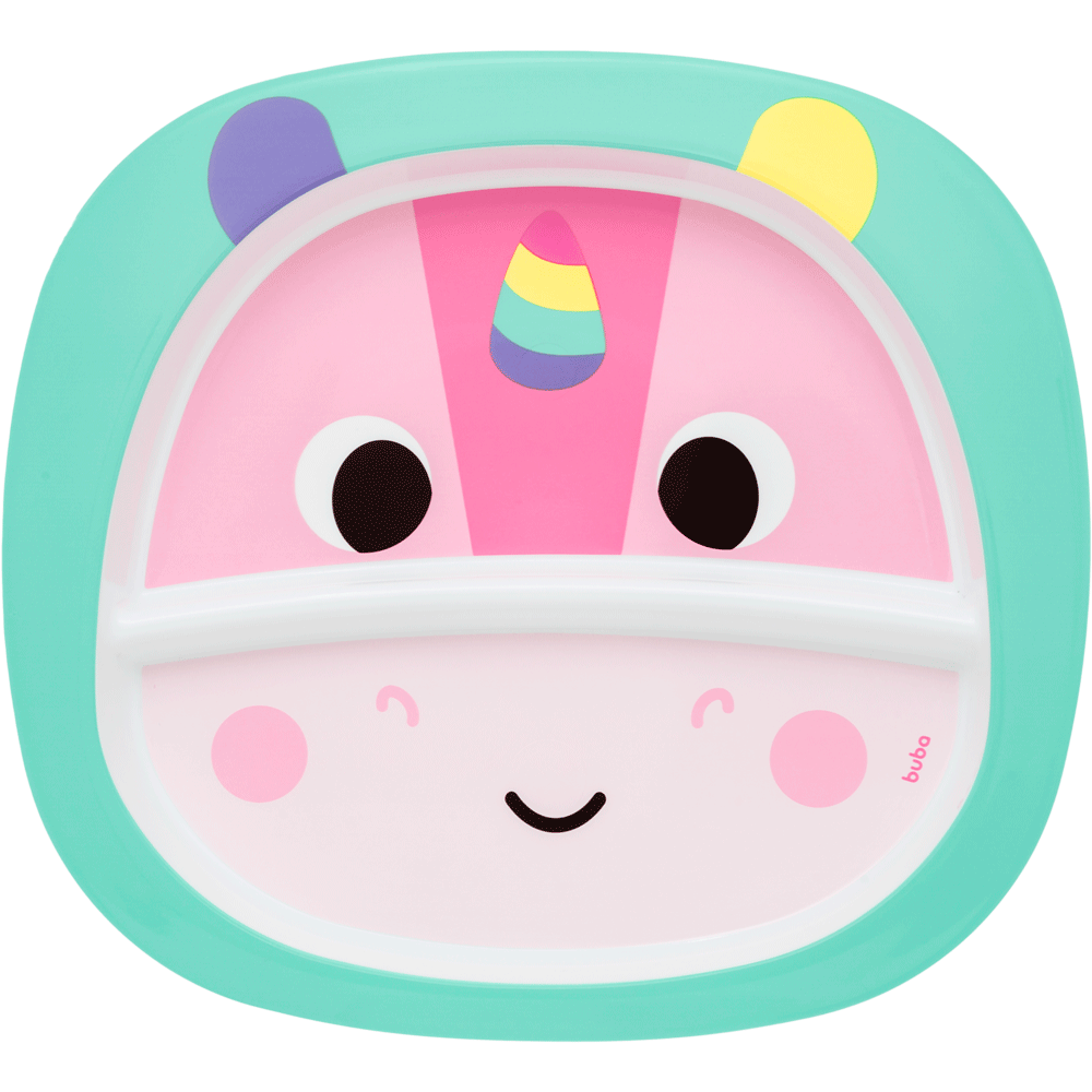 Pratinho Buba Zoo com Divisória Unicórnio