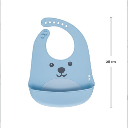 Kit Introdução Alimentar bebê Buba / Kit Refeição Infantil (prato divisória, babador pega migalhas gumy, 2 colheres term