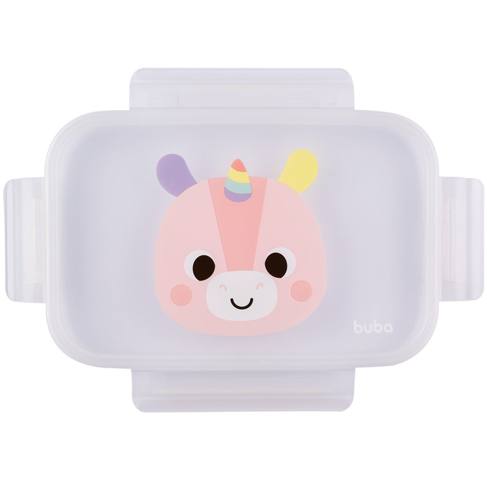 Lunchbox Pote com Divisórias Buba Zoo Unicórnio Marmitinha