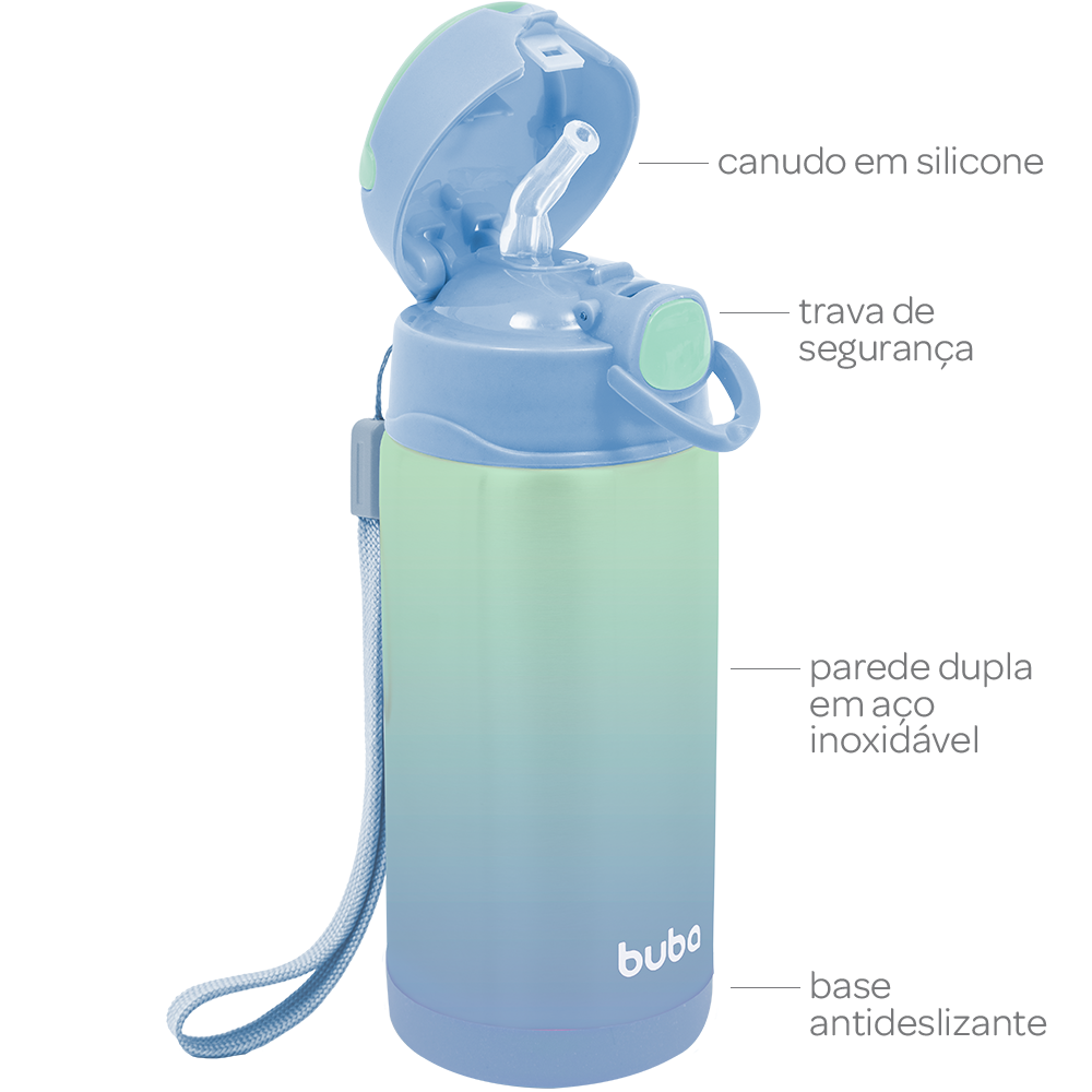 Garrafa Térmica Buba Degradê Azul