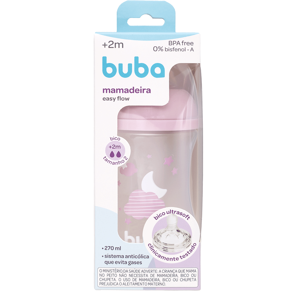 Mamadeira Nuvem Rosa Buba 270ml