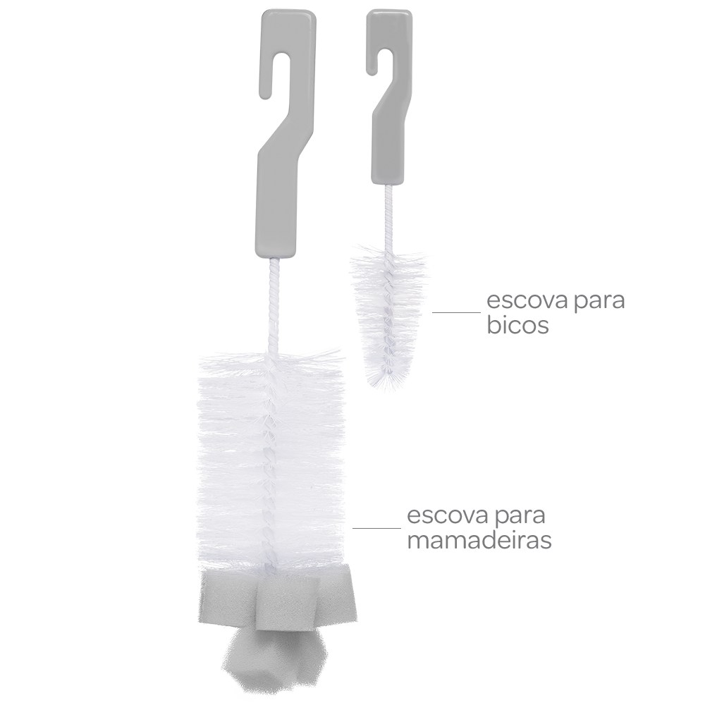 Kit Escova para Mamadeira com Esponja Buba