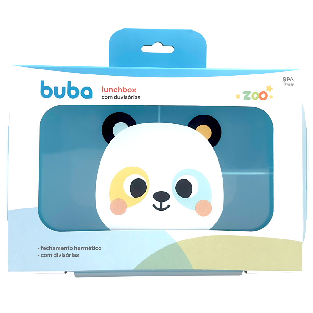 Lunchbox Pote com Divisórias Buba Zoo Panda Marmitinha