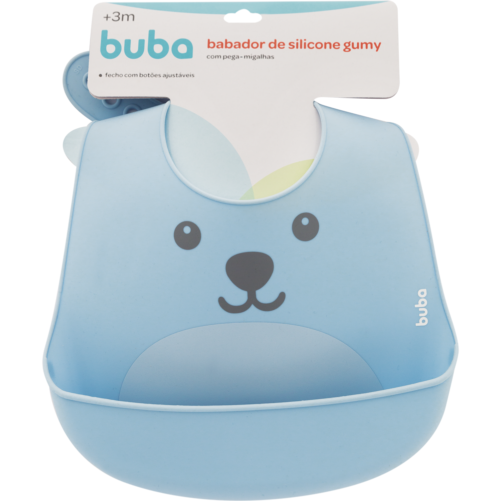 Babador de Silicone Buba Azul