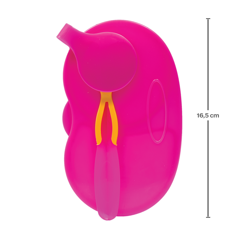 Kit Refeição Pote com Divisória Rosa Buba