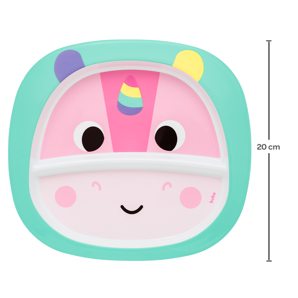 Pratinho Buba Zoo com Divisória Unicórnio