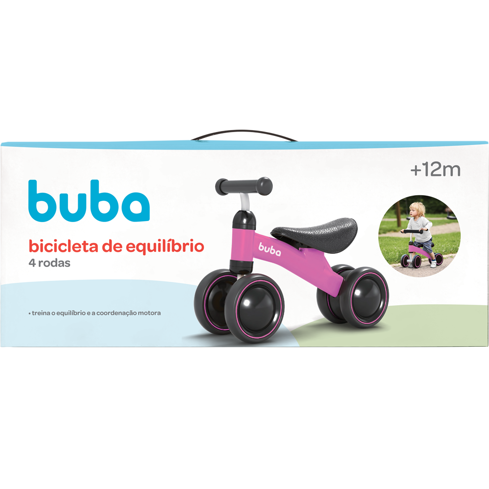 Bicicleta de Equlíbrio Rosa Buba