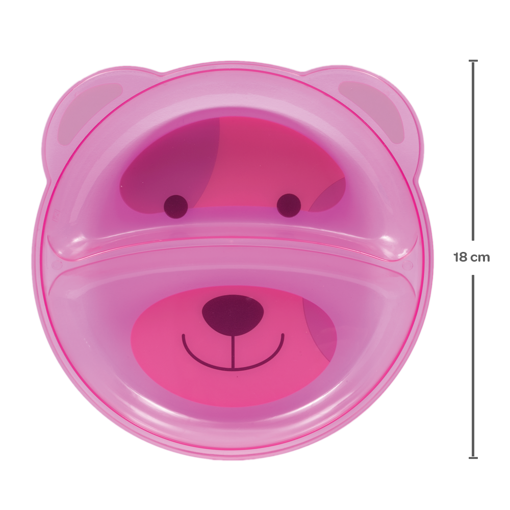 Prato Ursinho com Divisória Buba Rosa