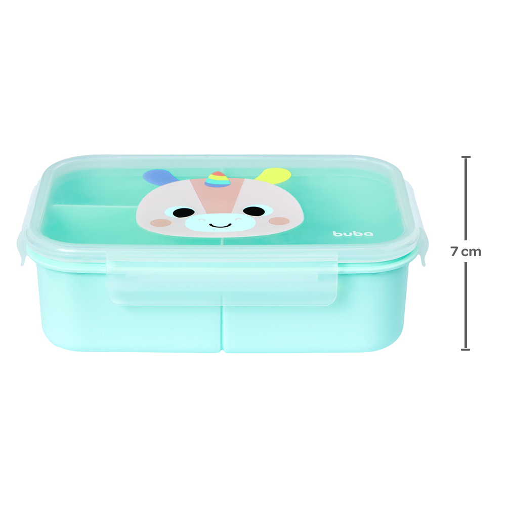 Lunchbox Pote com Divisórias Buba Zoo Unicórnio Marmitinha