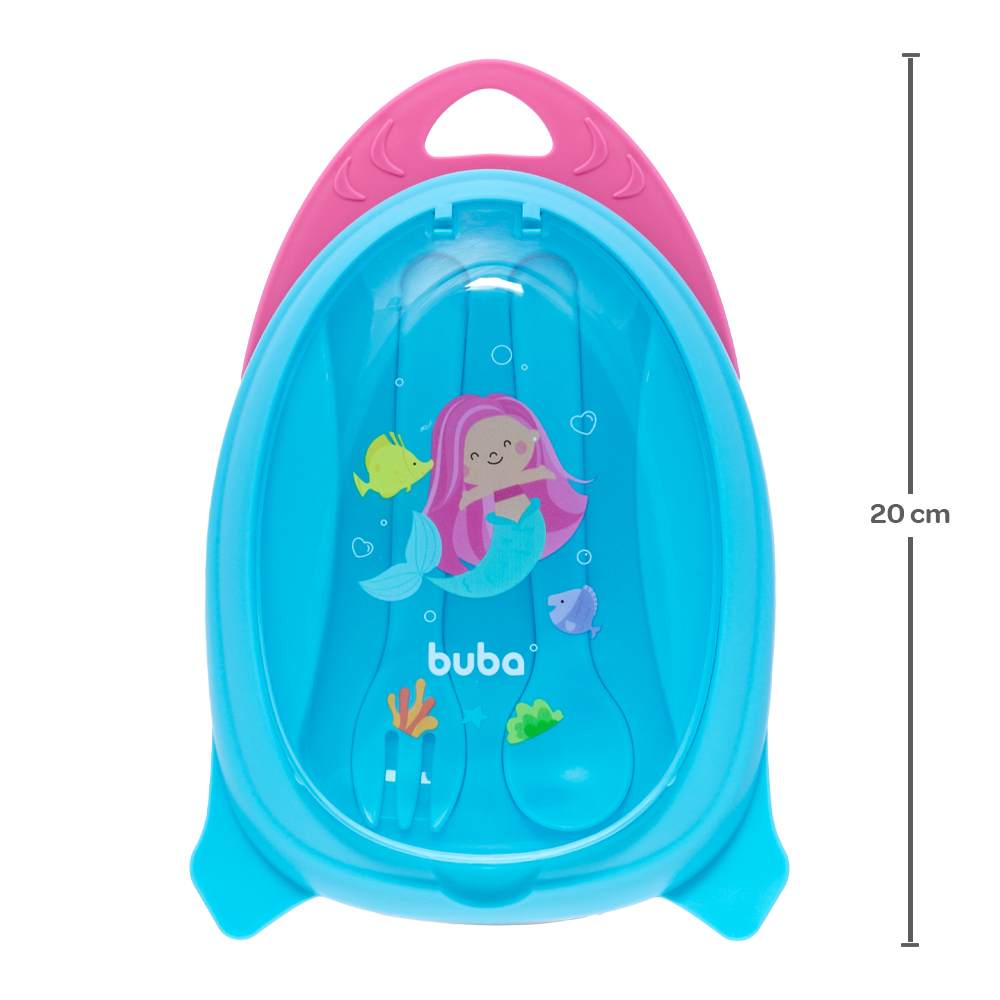 Kit Refeição Marmitinha com Talheres Sereia Buba