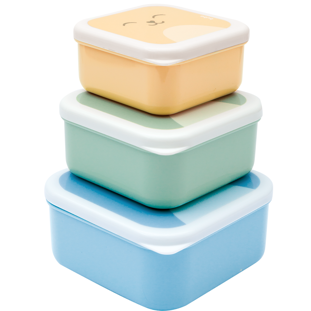 Kit 3 Potinhos Buba Ursinho Azul