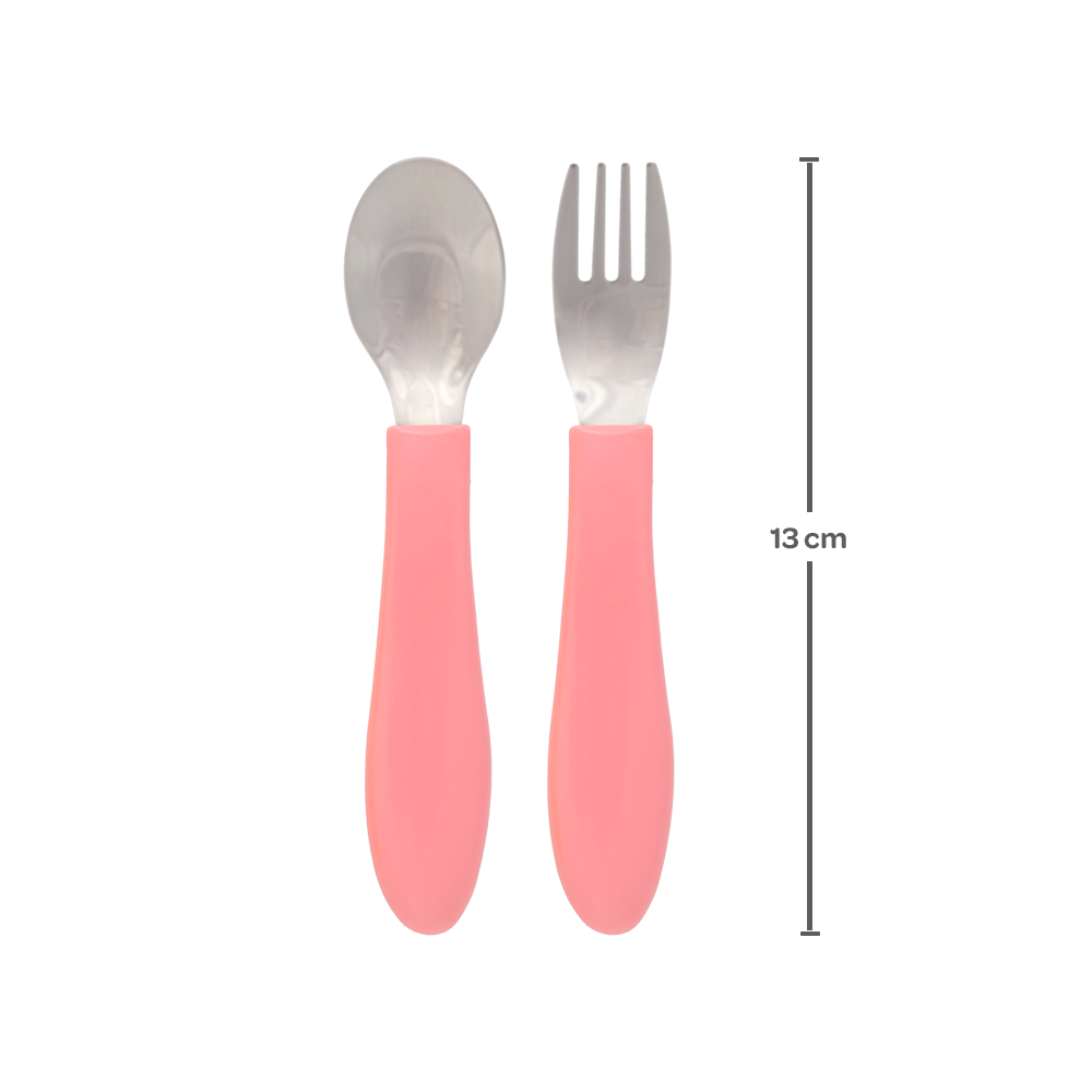 Kit Talheres Inox Rosa Buba Zoo