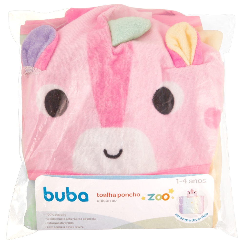 Toalha Poncho Unicórnio Buba