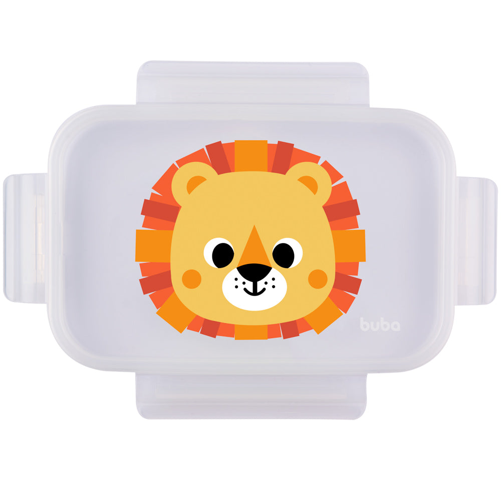Lunchbox Pote com Divisórias Buba Zoo Leão Marmitinha
