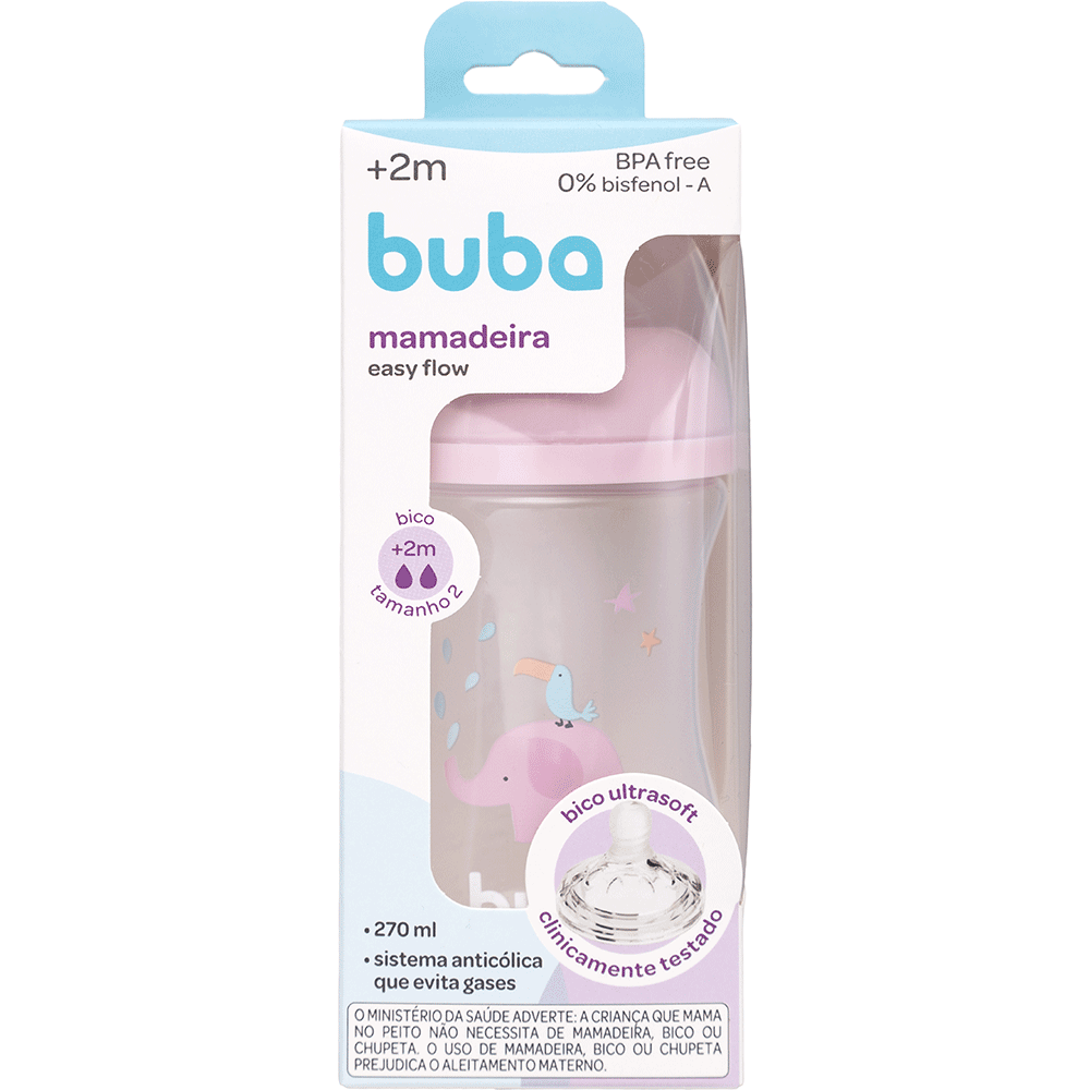 Mamadeira Elefante Rosa Buba 270ml