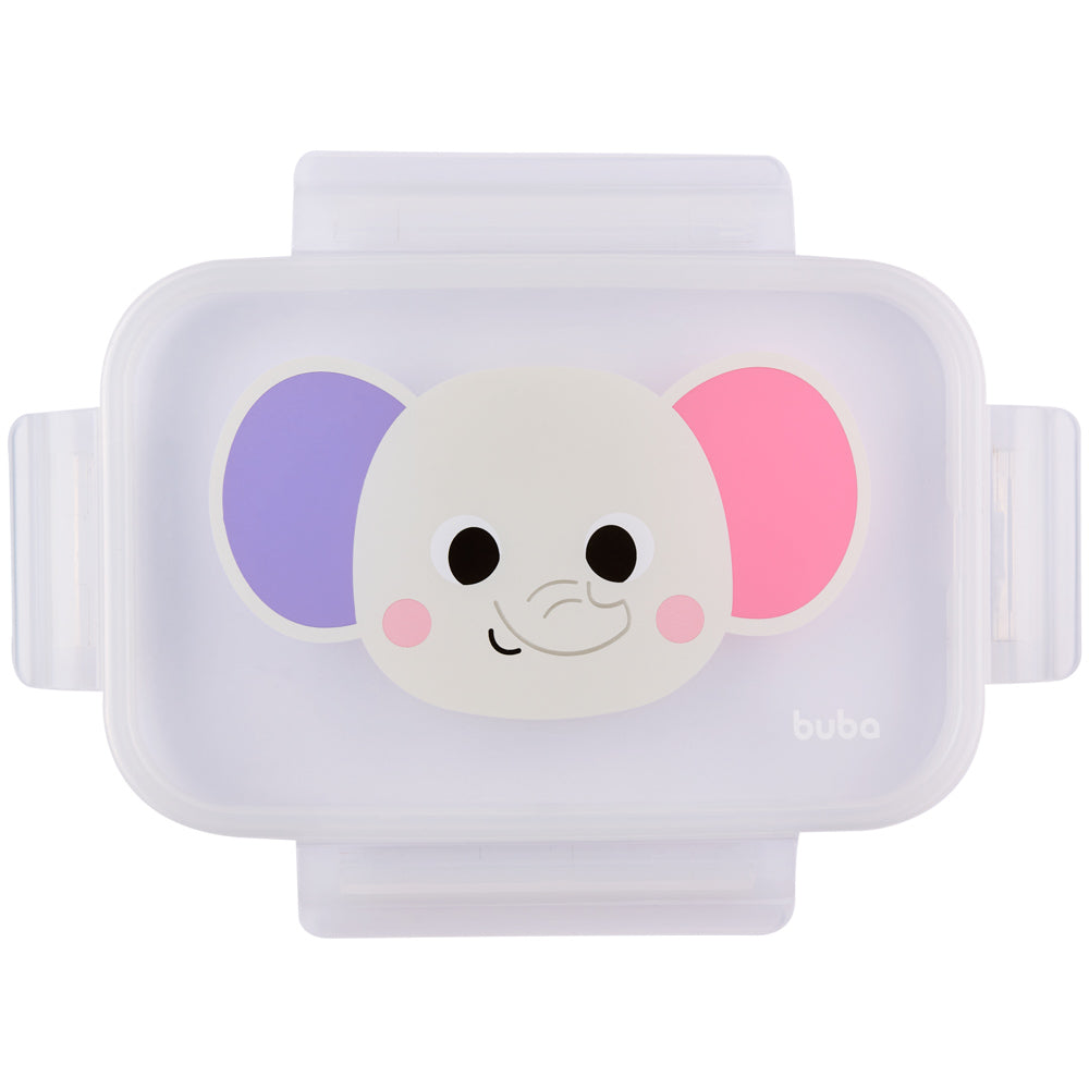 Lunchbox Pote com Divisórias Buba Zoo Elefante Marmitinha