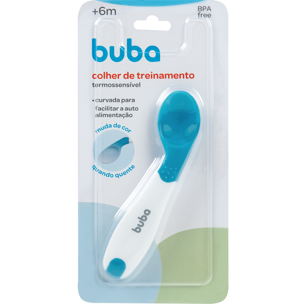 Colher de Treinamento Curvada Azul Buba