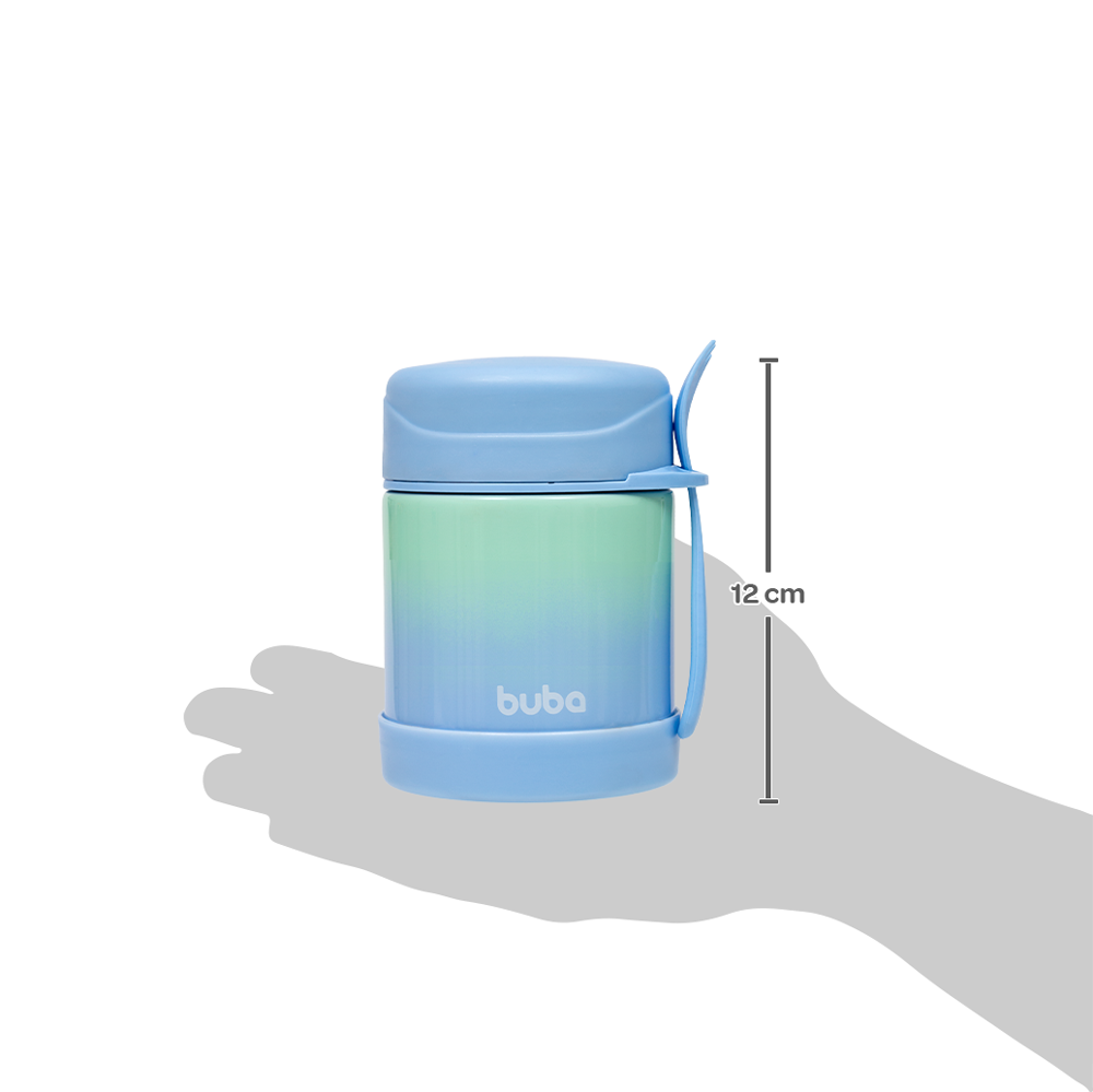 Pote Térmico com Colher Buba Degradê Azul