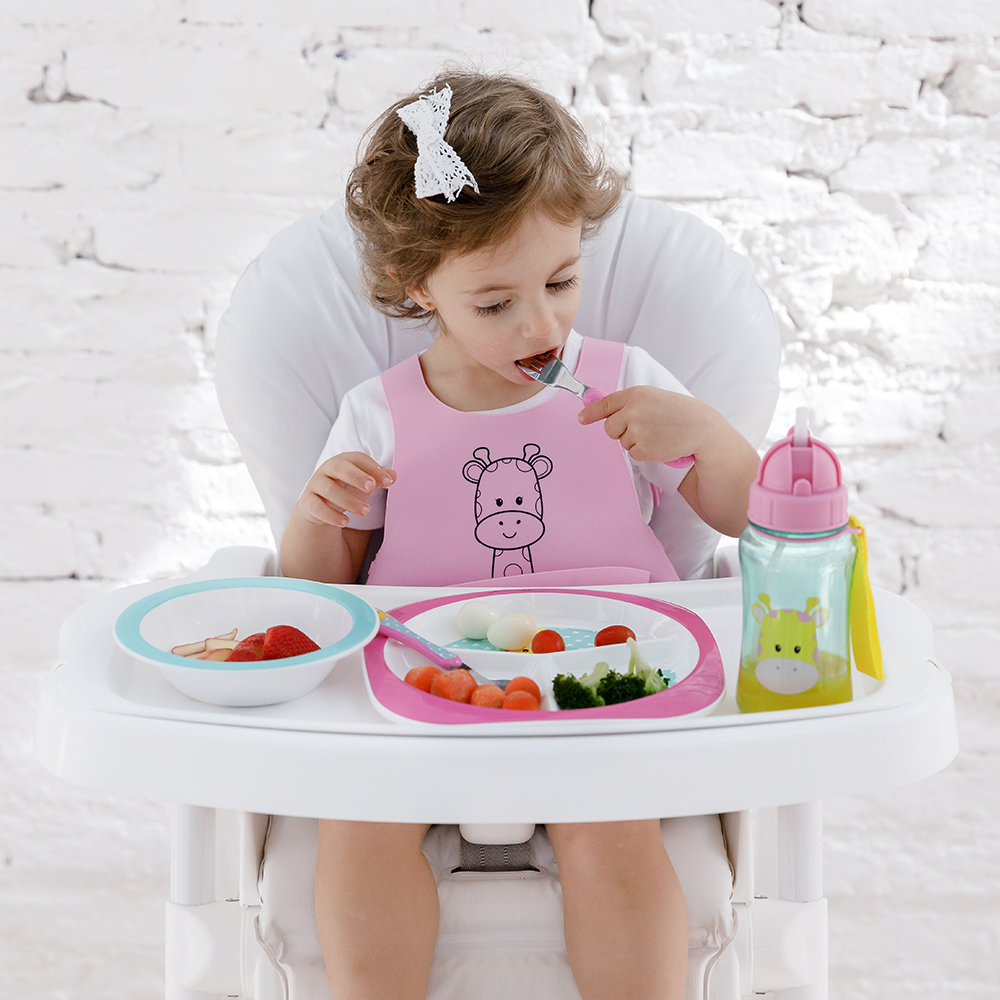 Prato Buba com Divisória Animal Fun Girafa