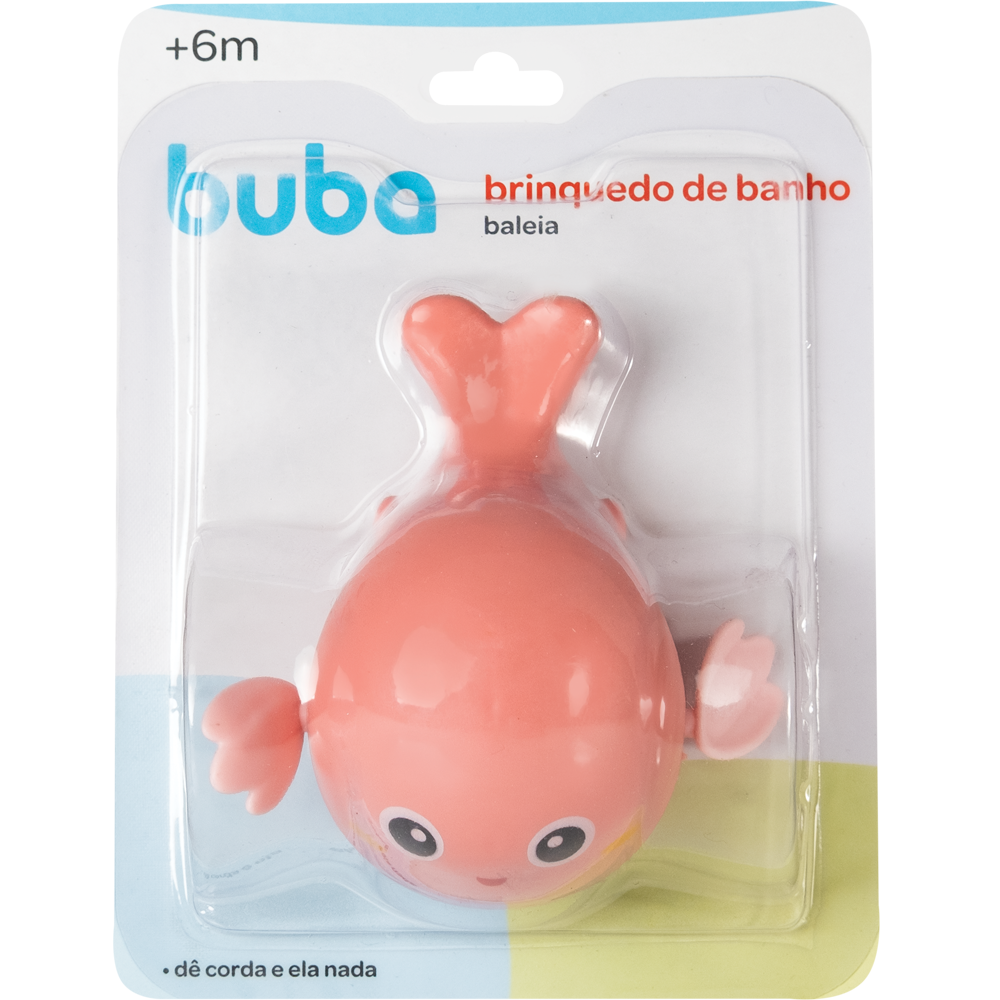 Brinquedo de Banho Baleia Rosa Buba