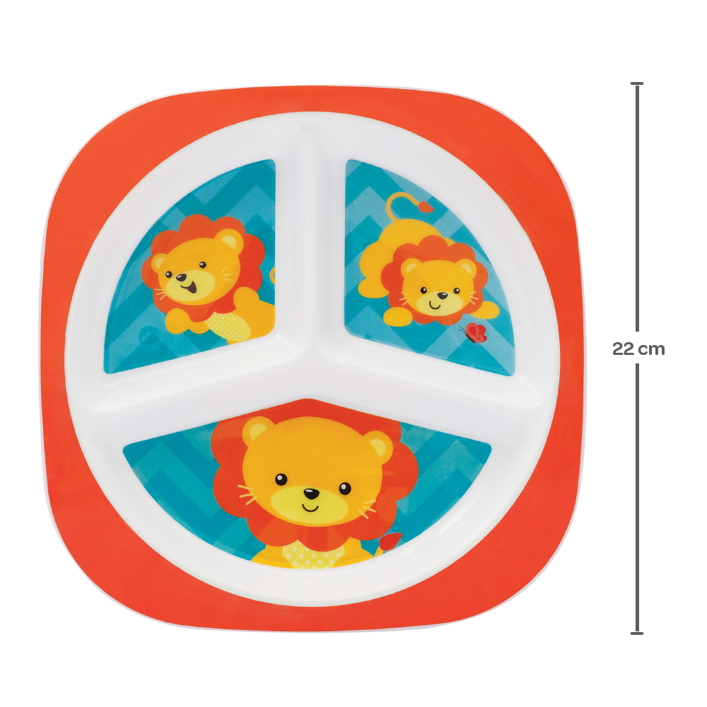 Prato Buba com Divisória Animal Fun Leão