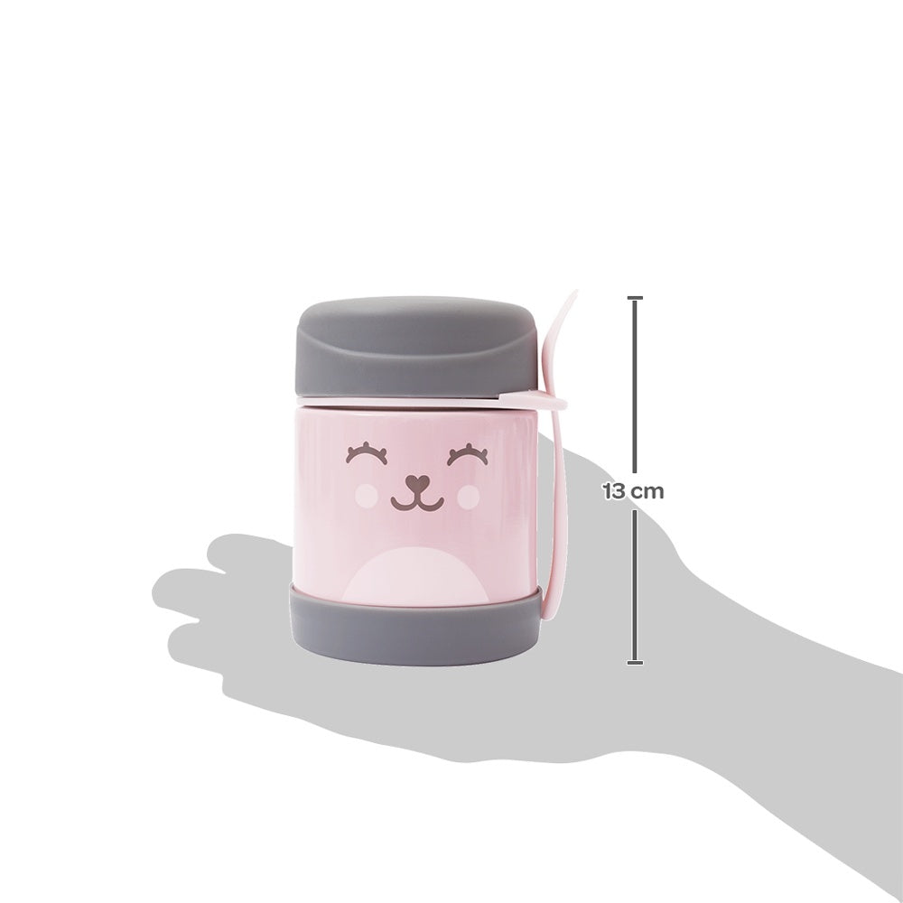 Pote Térmico Infantil Buba para Alimentação Papinha, Frutas De Inox Buba Alumínio Rosa