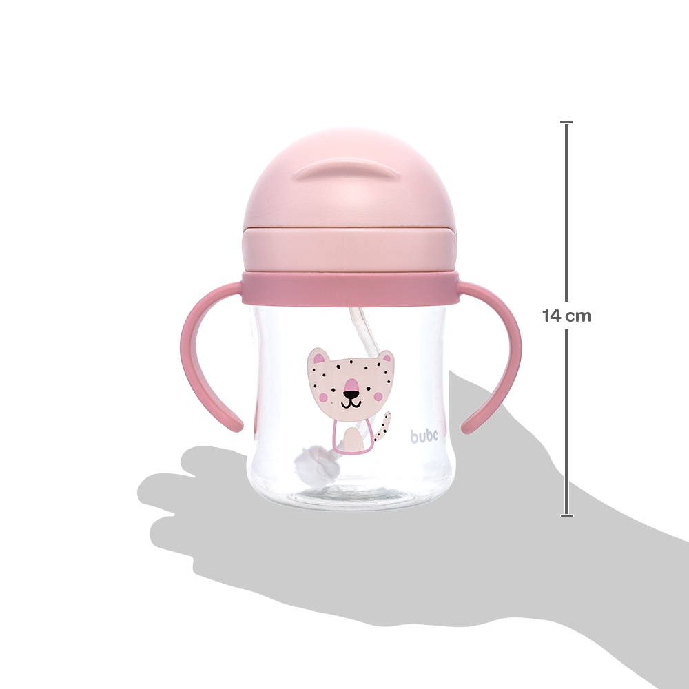 Copo Canudo e Válvula Anticólica Buba Oncinha Rosa