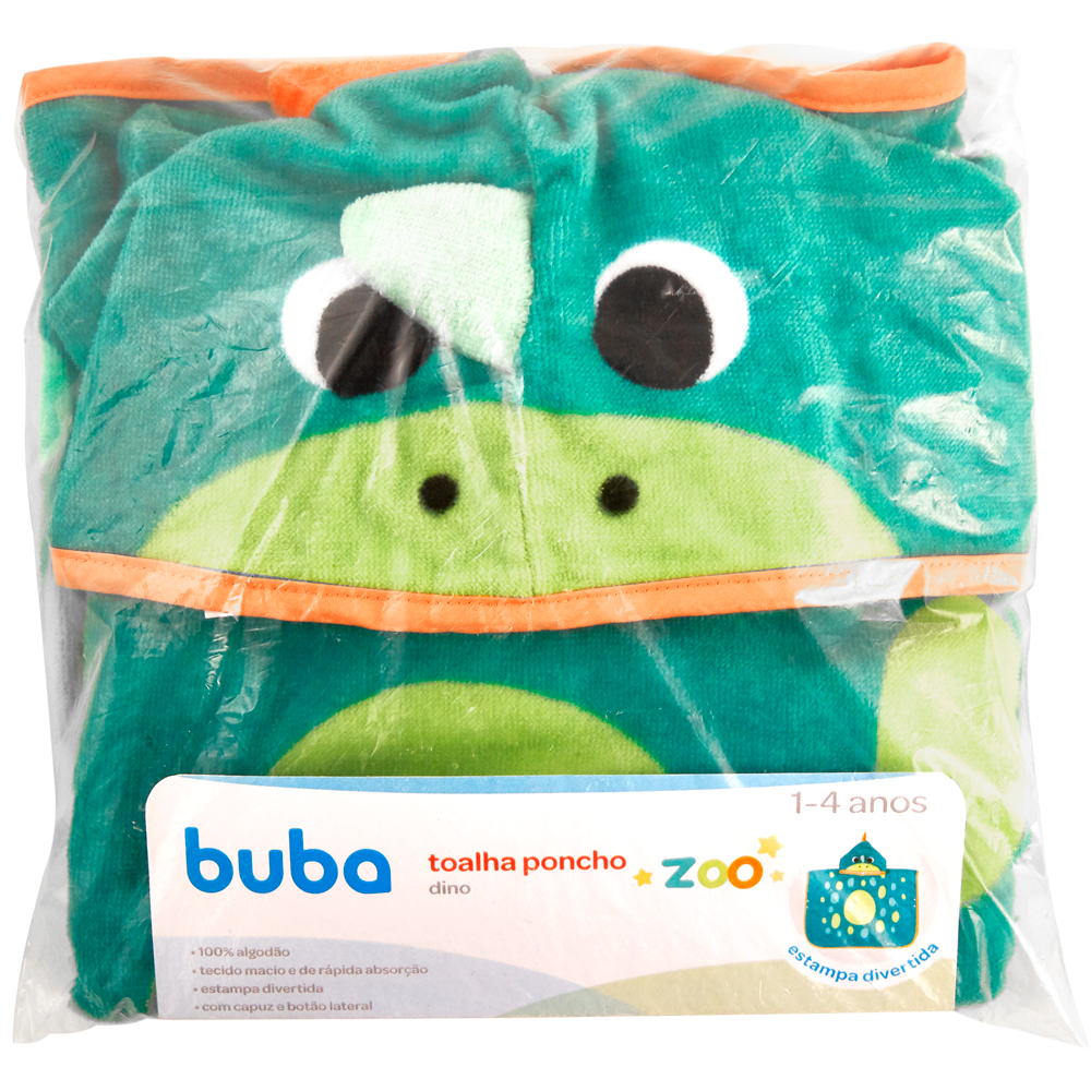 Toalha Poncho Dino Buba