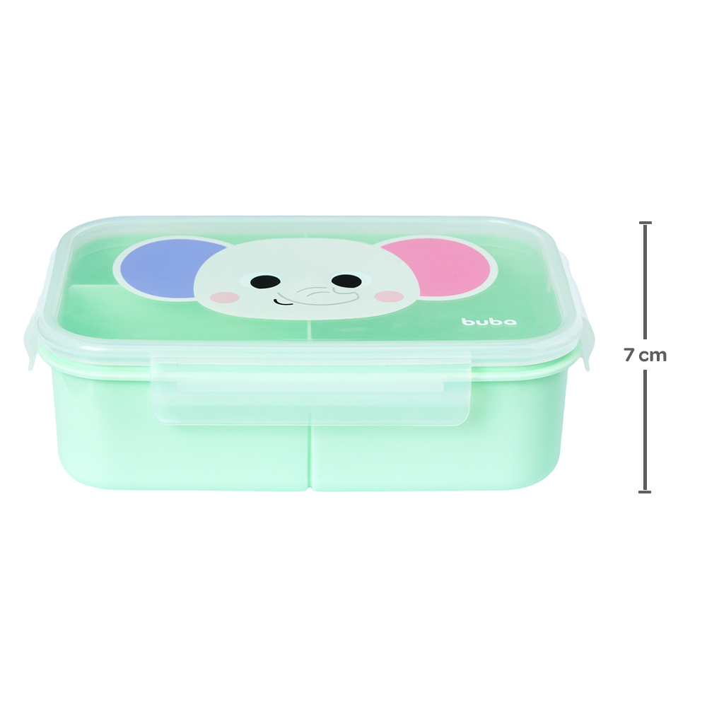 Lunchbox Pote com Divisórias Buba Zoo Elefante Marmitinha