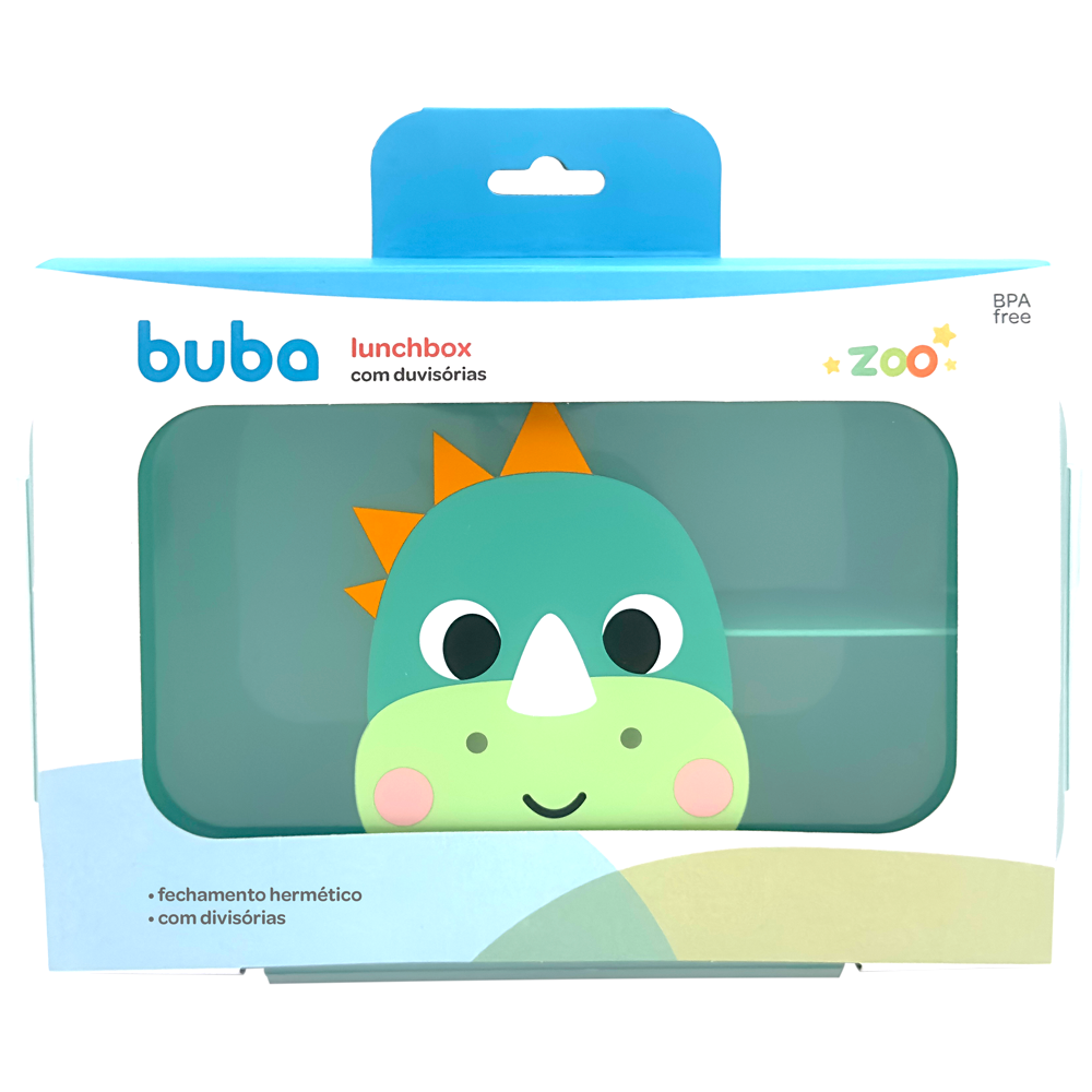 Lunchbox Pote com Divisórias Buba Zoo Dino Marmitinha