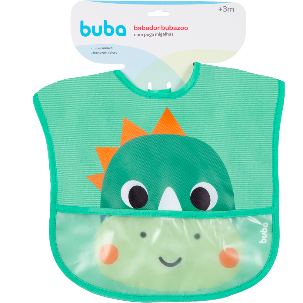 Babador Impermeável Dino Buba Zoo
