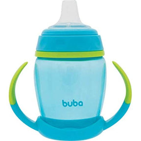 Kit Alimentação Buba com Prato de Urso Infantil com Divisórias + Copo de treinamento com Bico de Silicone + Kit Colheres Termossensíveis