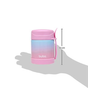 Pote Térmico com Colher Buba Degradê Rosa