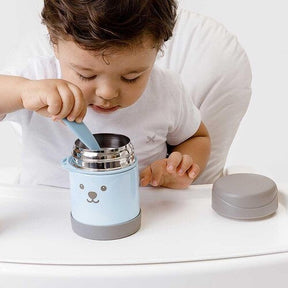 Pote Térmico Infantil Buba para Alimentação Papinha, Frutas De Inox Buba Alumínio Azul e Rosa