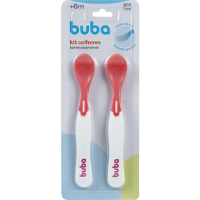 Kit Colheres Termossensíveis Buba Rosa