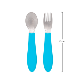 Kit Talheres Inox Azul Buba Zoo