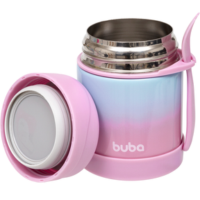 Pote Térmico com Colher Buba Degradê Rosa