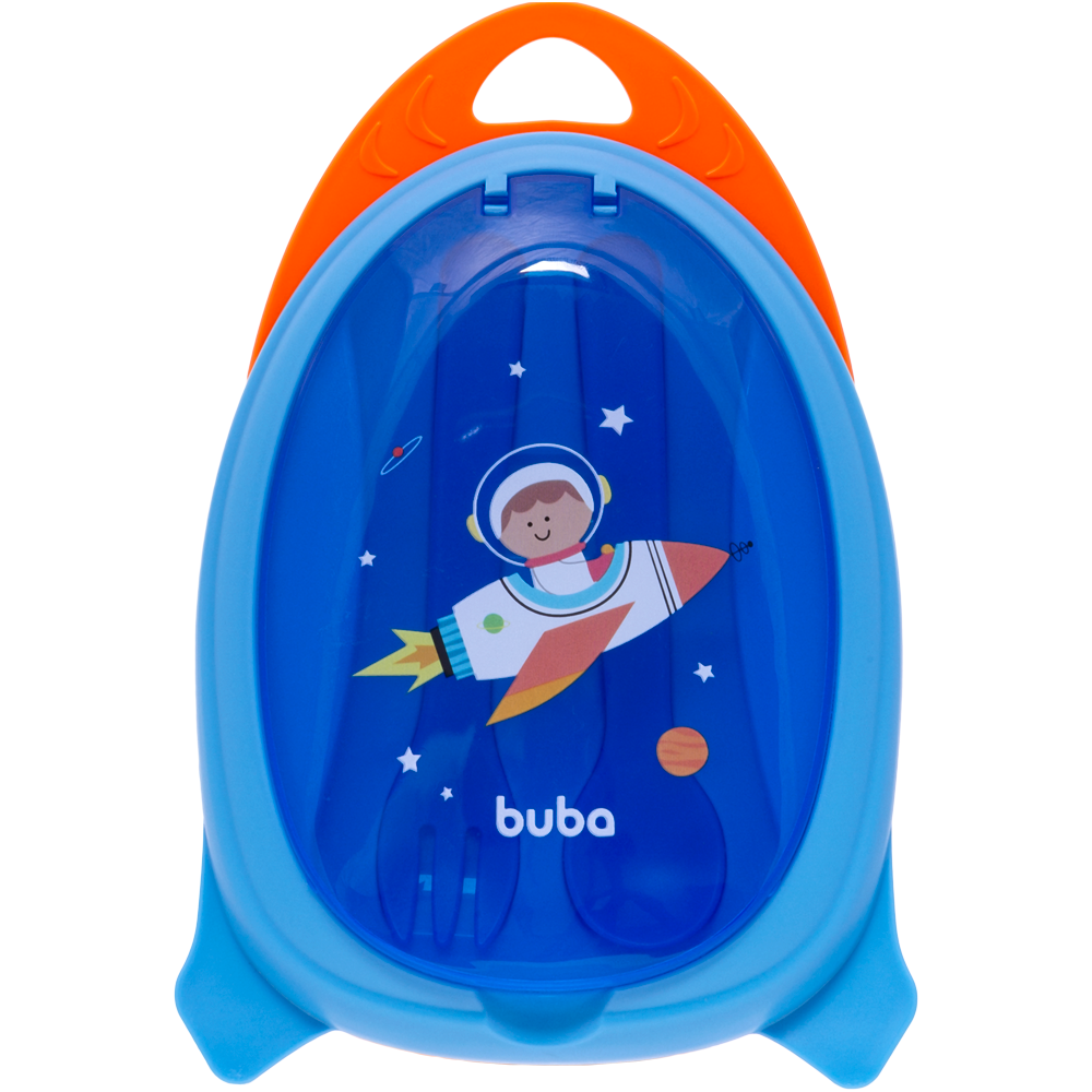 Kit Refeição Marmitinha com Talheres Astronauta Buba