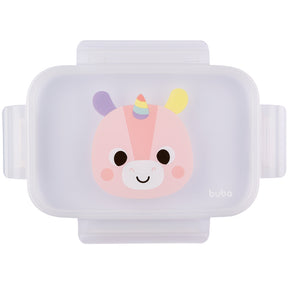Lunchbox Pote com Divisórias Buba Zoo Unicórnio Marmitinha