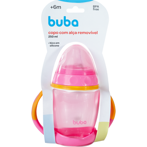 Copo Treinamento Bico de Silicone Buba Rosa
