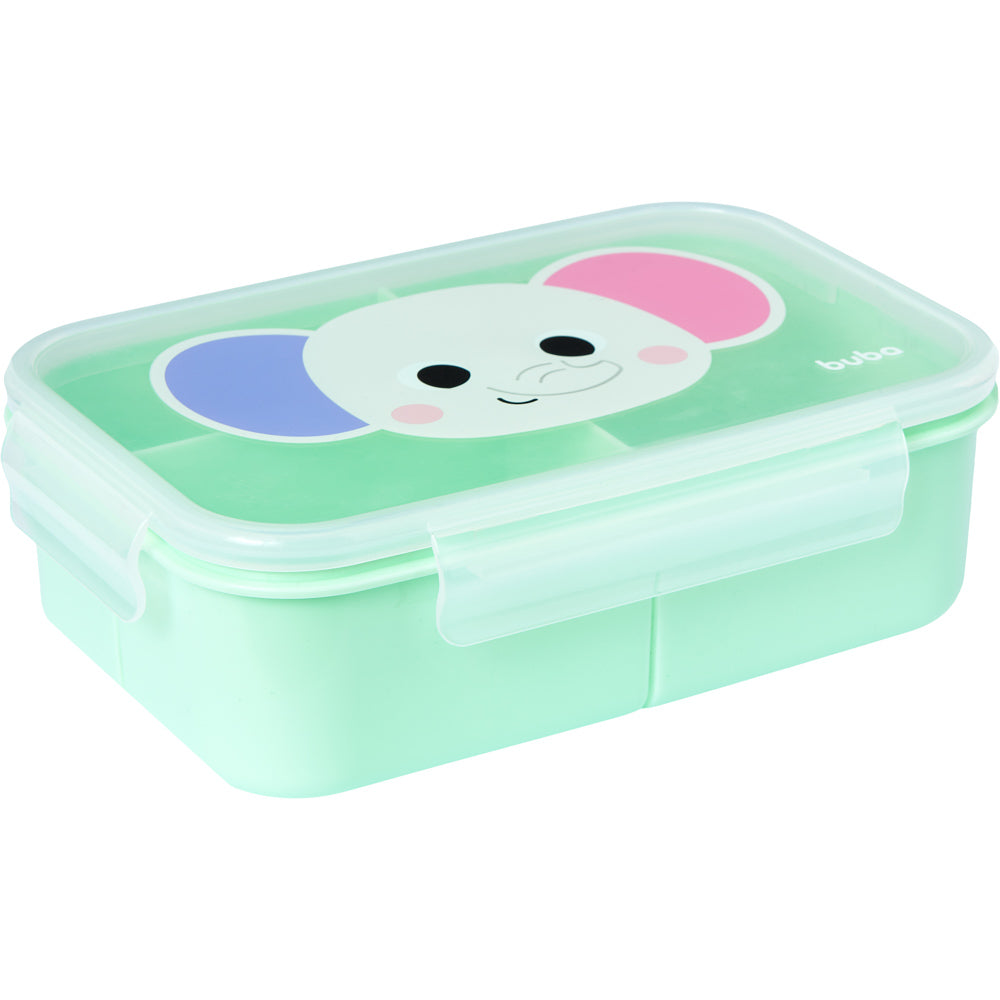 Lunchbox Pote com Divisórias Buba Zoo Elefante Marmitinha