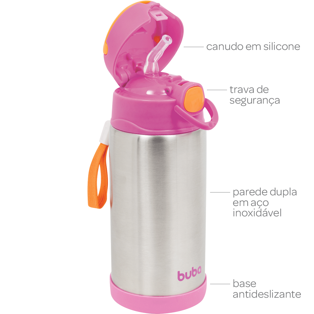 Garrafa Térmica Buba Rosa