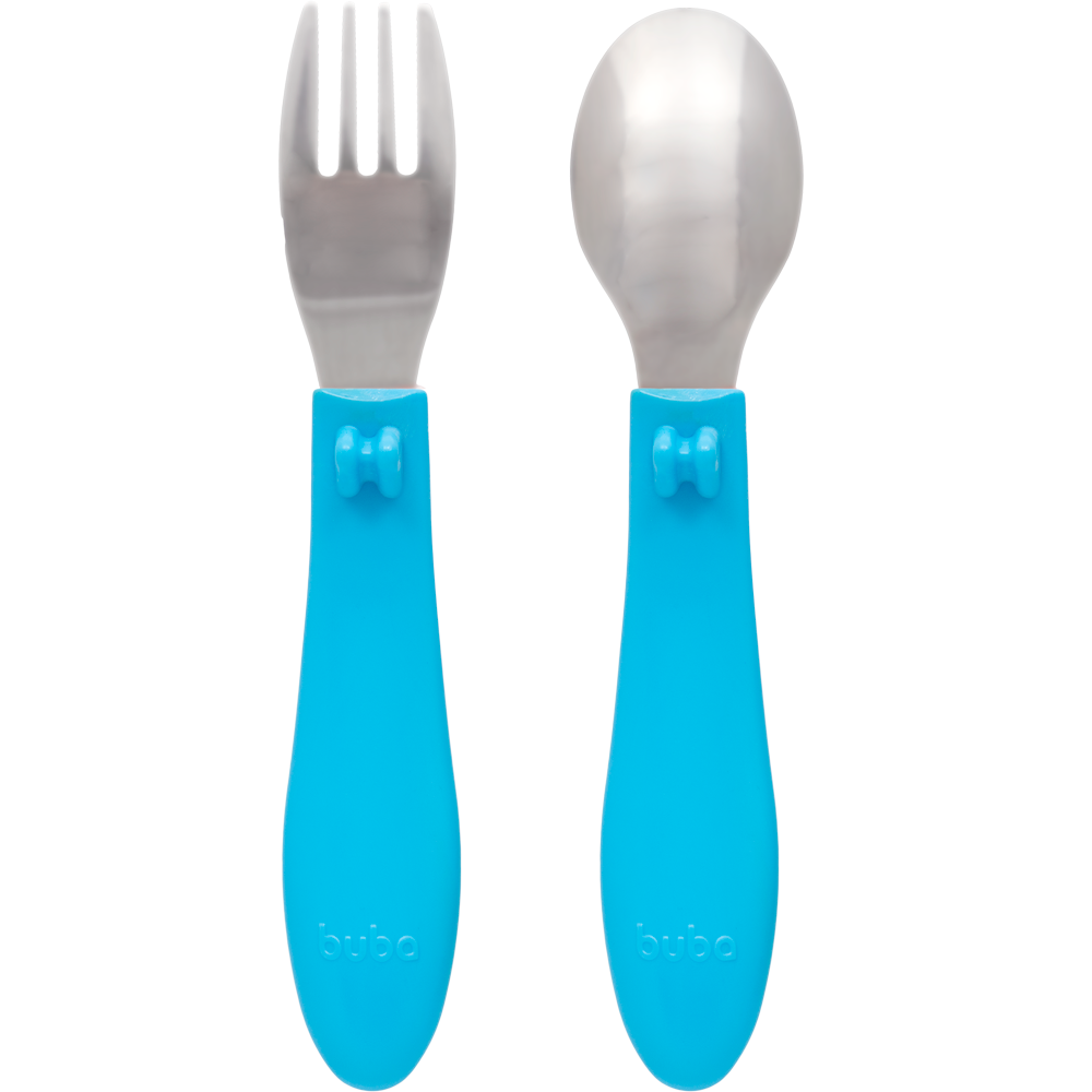 Kit Talheres Inox Azul Buba Zoo