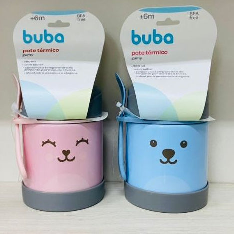 Pote Térmico Infantil Buba para Alimentação Papinha, Frutas De Inox Buba Alumínio Rosa